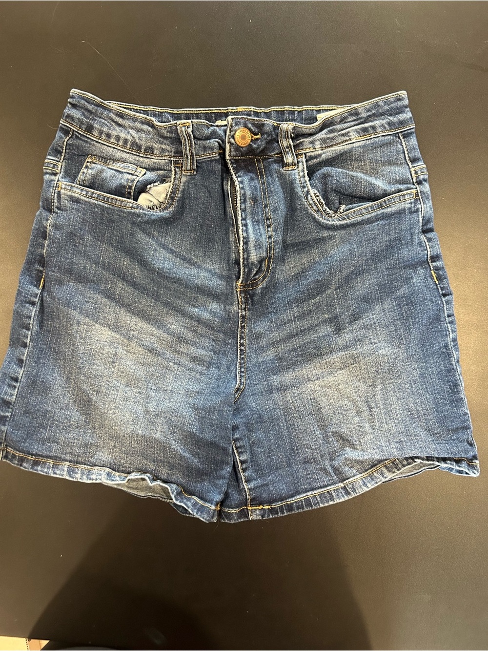 Classic Blue Denim High-Rise Women’s Jean Shorts